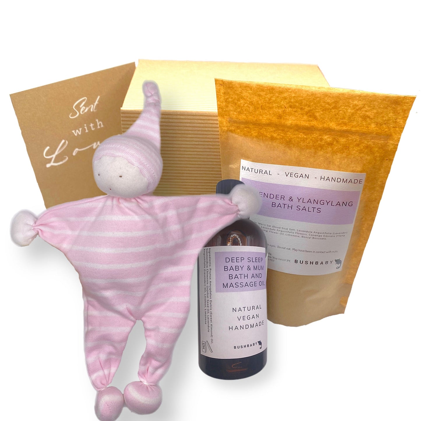 Mum & baby pamper gift box - Pink GOTS baby buddy