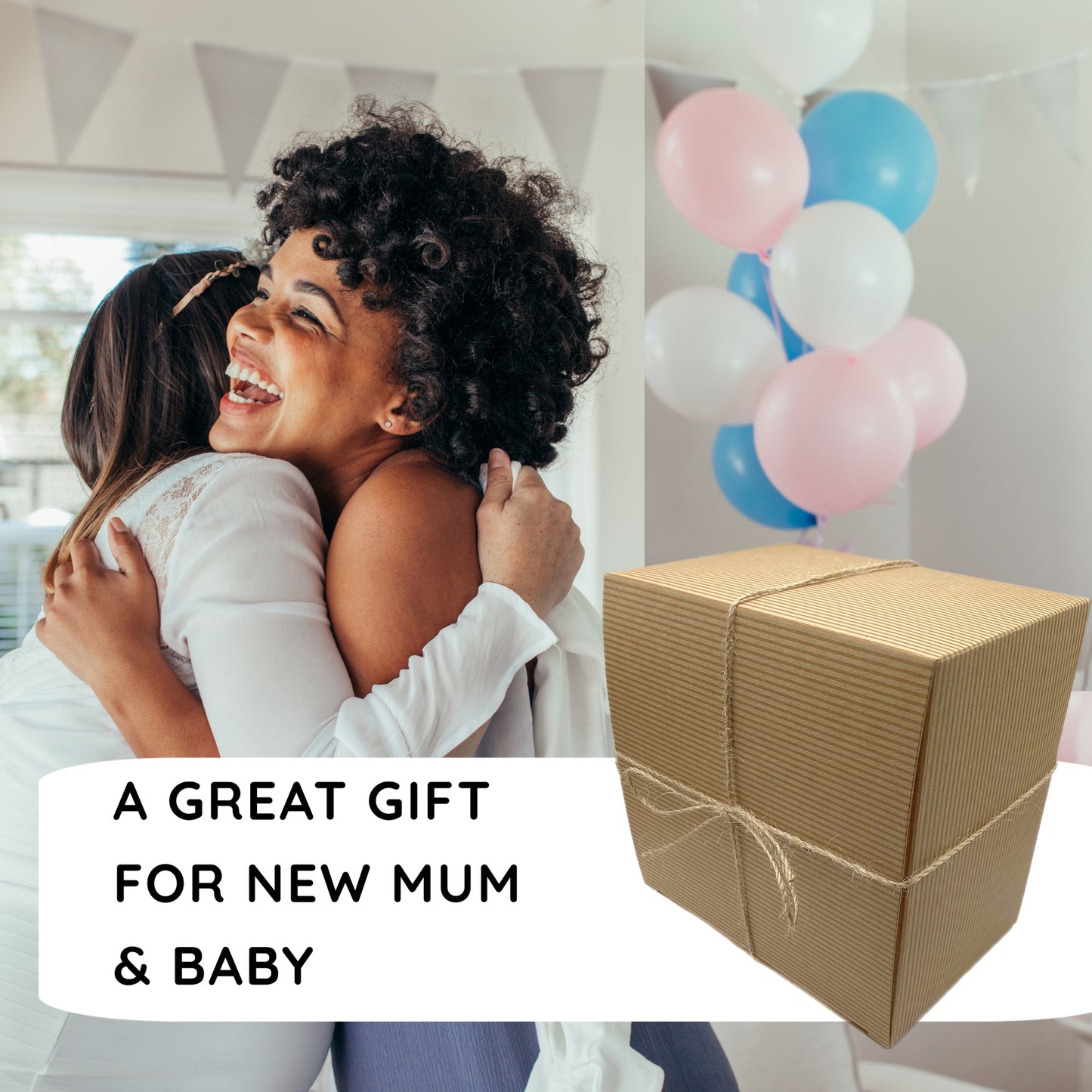 Mum & baby pamper gift box - pastel sausage dog