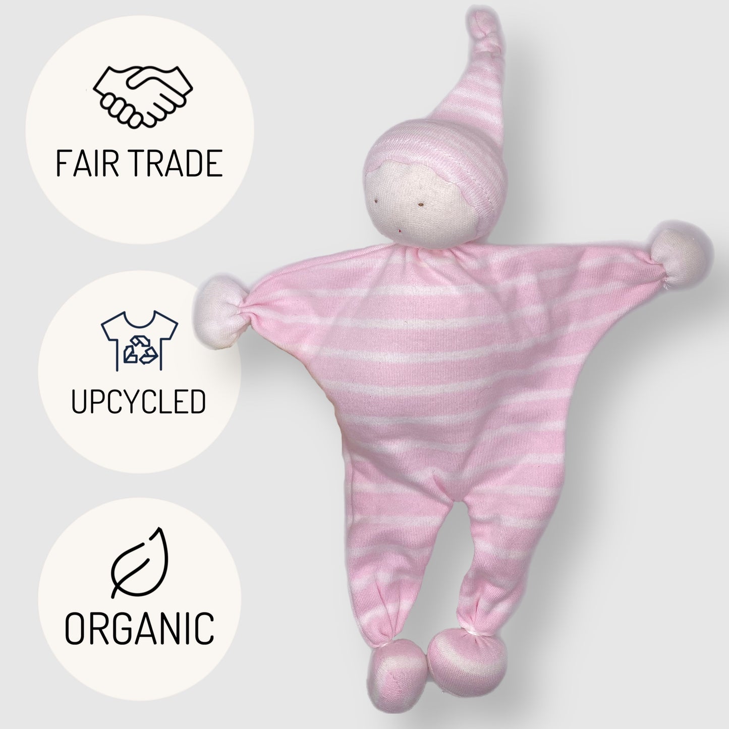 GOTS pink baby buddy