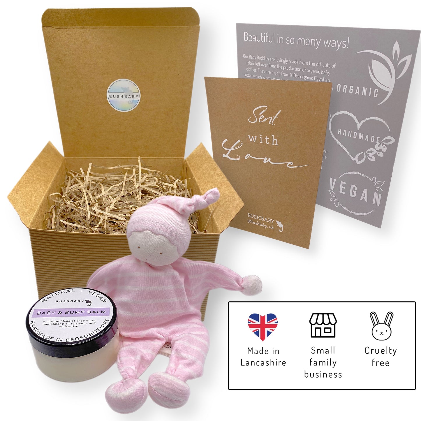 GOTS baby & mum gift box - pink