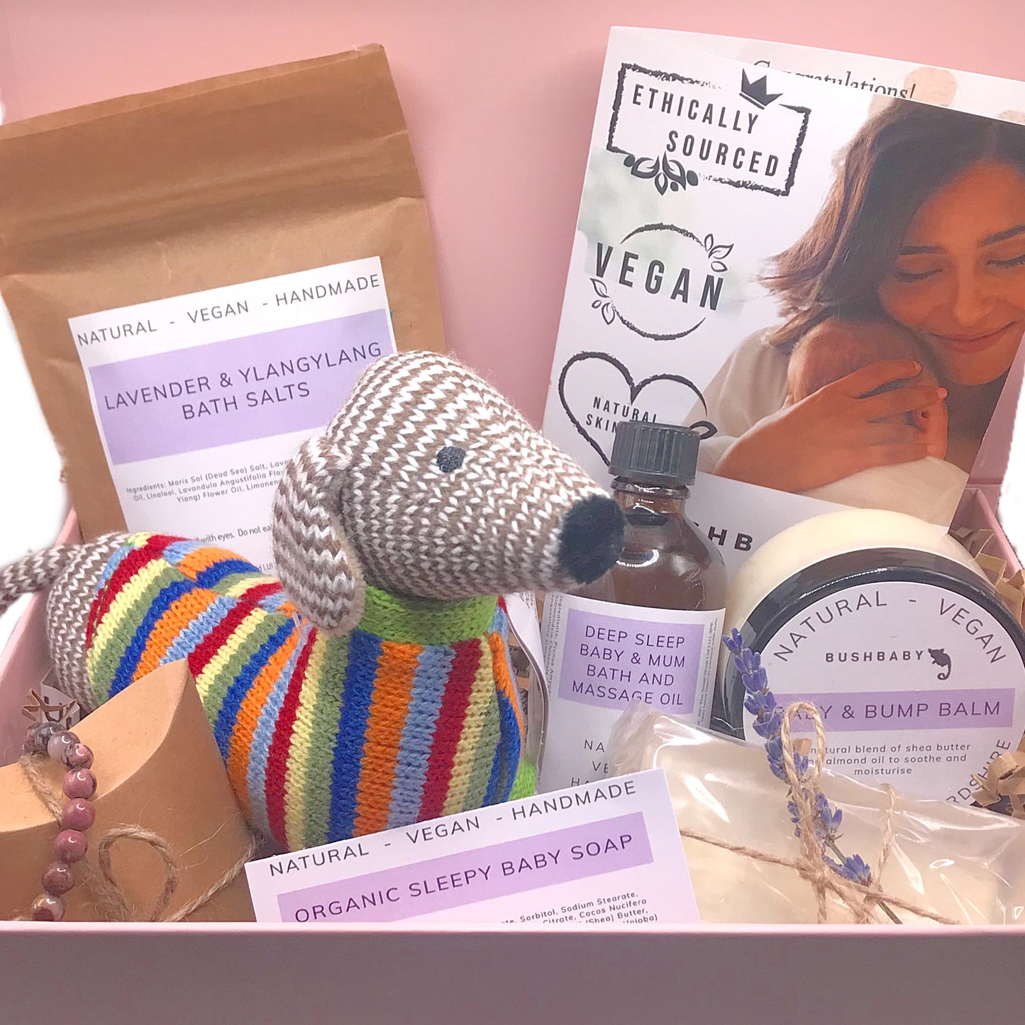 Mum & baby pamper hamper - sausage dog