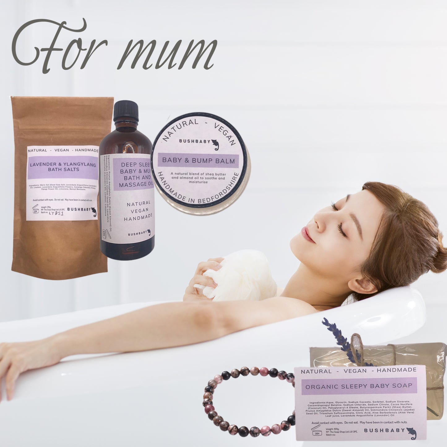 Mum & baby pamper hamper - sausage dog