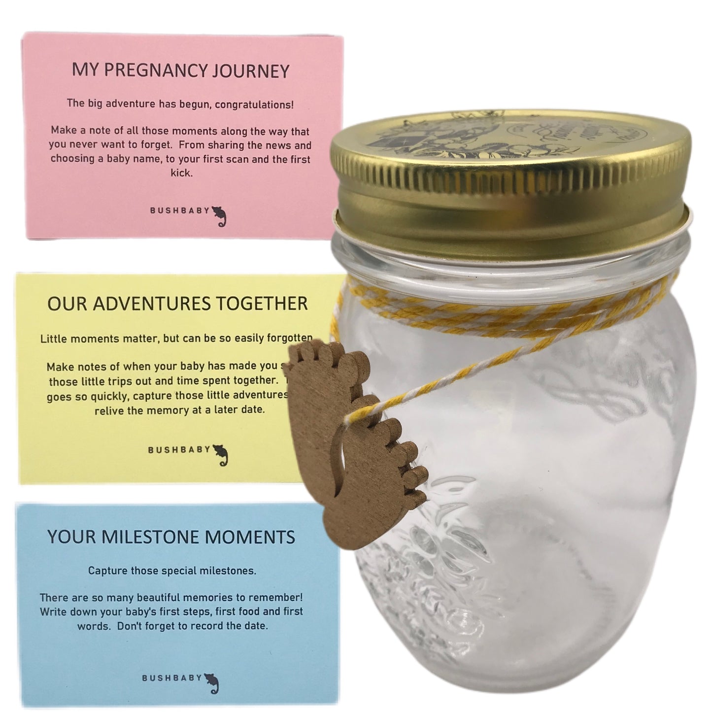 Memory jar from pregnancy to 5 years
